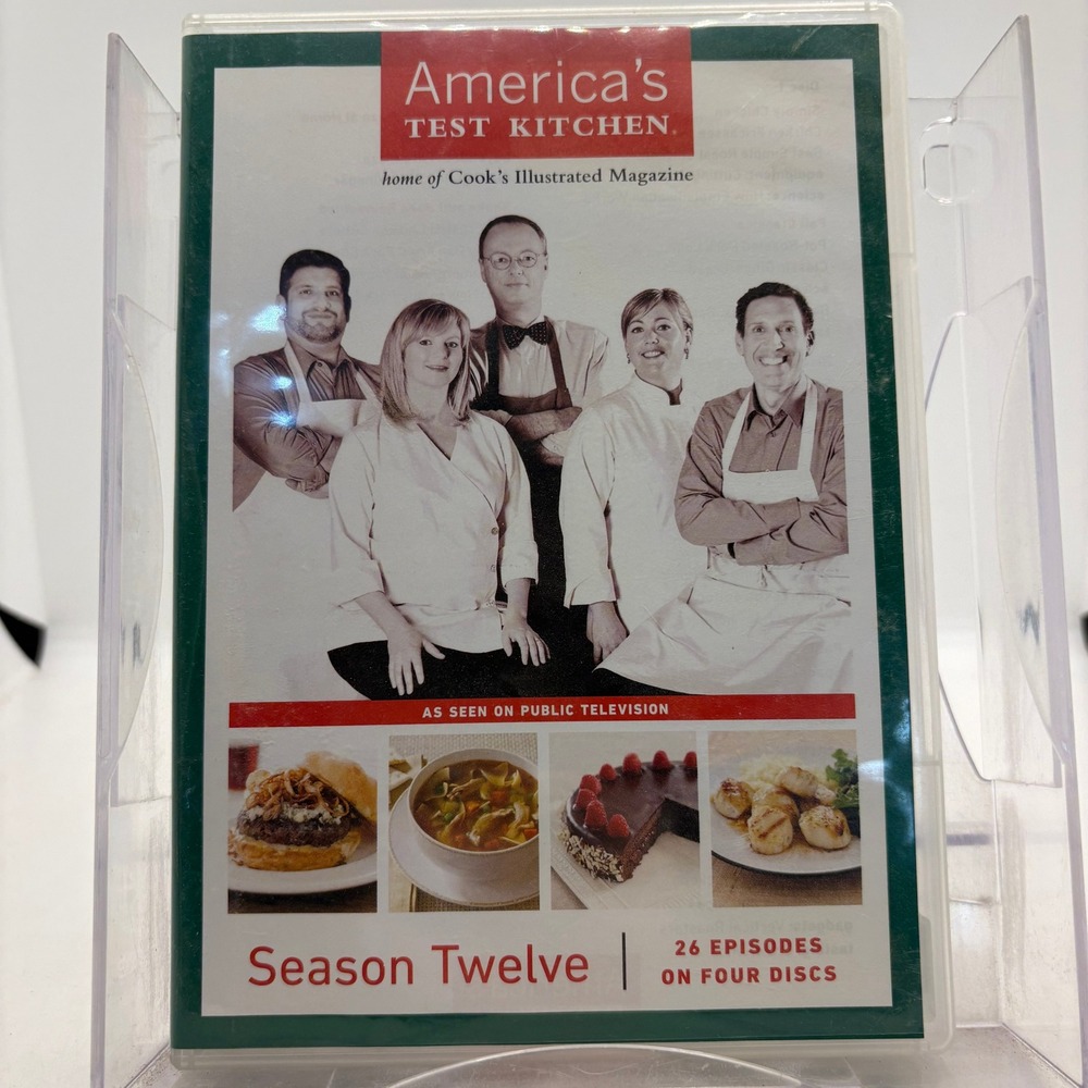 Americas Test Kitchen Season Twelve 12 DVD Set 4 Discs 26 Episodes PBS Cooking